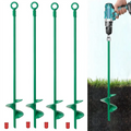 Helix Earth Ground Anchor Kit 18in Steel Shed Anchors Green