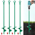 Helix Earth Ground Anchor Kit 18in Steel Shed Anchors Green