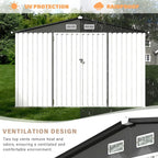 Metal Storage Shed 6X8 FT with Lockable Door Outdoor