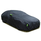 Black Car Cover Full Exterior Dustproof Protection with Reflective Strips